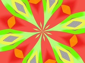花 #101,2019,(混合媒体) 作者 亚历克斯·卡明克