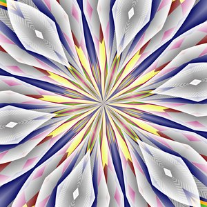 花 #102,2019,(混合媒体) 作者 亚历克斯·卡明克