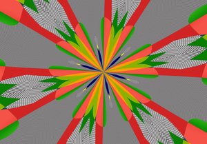 花 #103,2019,(混合媒体) 作者 亚历克斯·卡明克