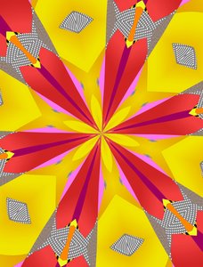 花朵 #109,2019,(混合媒体) 作者 亚历克斯·卡明克