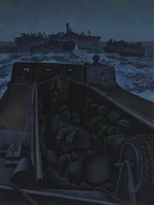 法国南部近海登陆艇突击