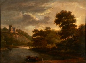 河流风景（油画） 作者 Alexander (追随者) Nasmyth