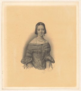 Antoinette Marie Henriette Jeanne Reigersman 的肖像，Jonkheer 先生 Pieter van den Brandeler 的妻子 作者 亚历山大·塞萨尔·奥古斯特·瓦卢瓦（艺术家签名）