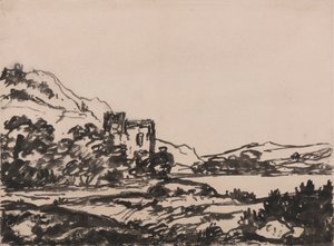 风景中的城堡 作者 亚历山大·科曾斯
