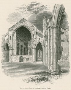Melrose Abbey，Nave和South Aisle，来自东部 作者 亚历山大·弗朗西斯·莱登