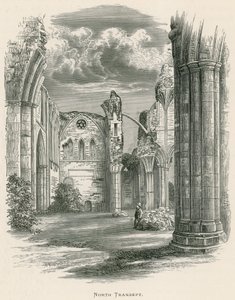 梅尔罗斯修道院，北Transept 作者 亚历山大·弗朗西斯·莱登