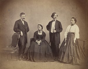 夏威夷的艾玛女王和她的随从，1865年。