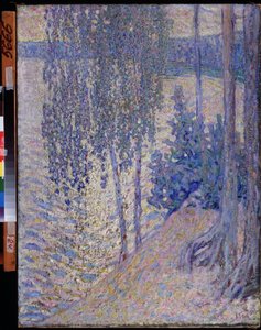 "Les bouleaux" (Birches) Peinture de Alexander Fyodorovich Gaush (1873-1947) 1910 environ 环境 楚瓦什共和国切博克萨里国家艺术博物馆 作者 亚历山大·高什