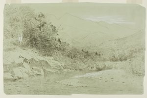 溪流与远山