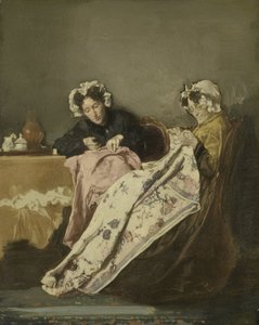 两位女士在缝纫