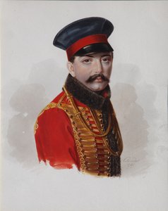 亚历山大·费奥多罗维奇·加里津-普罗佐洛夫斯基王子的肖像1810-1898年，1840年