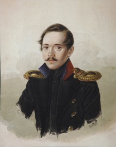 诗人米哈伊尔·勒蒙托夫的肖像1814-1841，1839年