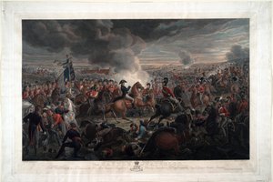 滑铁卢战役 - Sauerweid, Alexander Ivanovich (1783-1844) - 1819 - 蚀刻，水彩 - 61,6x91,3 - 私人收藏
