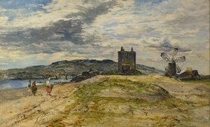 Broughty Castle，约1860年（油画板）。