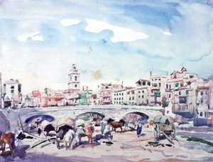 赫罗纳（水彩） 作者 亚历山大·约书亚·迦勒·布莱斯