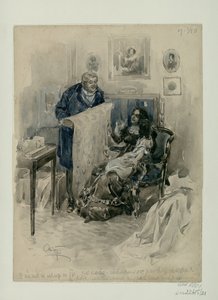 皮埃尔在家里。后记。列夫-托尔斯泰的小说《战争与和平》的插图，1911-1912年。