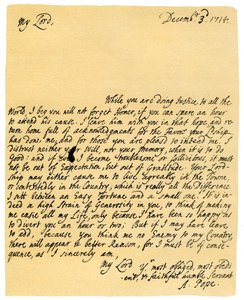 亚历山大·波普（Alexander Pope）1714年12月3日给查尔斯·蒙塔古（Charles Montagu）的信。 作者 亚历山大·波普