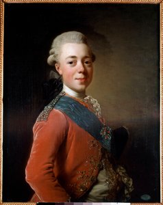 俄罗斯皇帝保罗一世 (1754 - 1801) 的肖像。 亚历山大·罗斯林 (1718 - 1793) 的画作 起诉。 作者 亚历山大·罗斯林