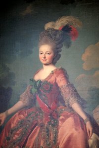 大公夫人玛丽亚-费奥多罗夫娜的肖像》，1777年。   作者 亚历山大·罗斯林