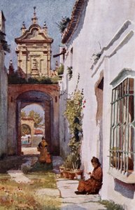 At Seville (colour litho)