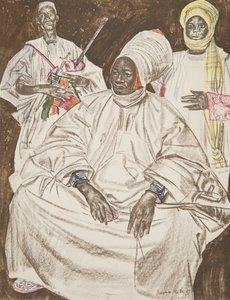 来自非洲漫画和绘画的Zinder Sultan的Barma Mata，在非洲雪铁龙中心探险队执行，第二次是Haardt Audouin-Dubreuil任务，酒吧。巴黎，1927年 作者 亚历山大·雅科夫列夫