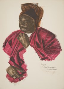 Bezou，来自非洲漫画和绘画的组织负责人（Fort Archambault），在非洲雪铁龙中心探险队执行，第二次是Haardt Audouin-Dubreuil任务，酒吧。巴黎，1927年（科洛） 作者 亚历山大·雅科夫列夫