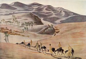 来自非洲卡通和绘画的沙丘（Beni-Abbes）在雪铁龙中心非洲探险队执行，第二次是哈尔德奥杜 - 杜布勒伊任务，酒吧。巴黎，1927年