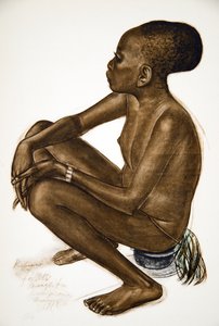 Kotiane，女孩Mangbetou（Niangara）（Haut Ouelle），来自非洲卡通和绘画，在雪铁龙中心Afrique远征期间执行，第二个任务是Haardt Audouin-Dubreuil，酒吧。巴黎，