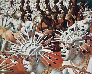 Ganza（Bambili），来自非洲的卡通和绘画，在雪铁龙中心Afrique远征期间执行，第二次是Haardt Audouin-Dubreuil任务，酒吧。巴黎，1927年