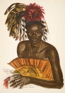 Tuba，Matchaga酋长（Niangara（High Ouelle），来自非洲卡通和绘画，在雪铁龙中心非洲探险期间执行，第二次哈佛特奥杜 - 杜布勒伊任务，巴黎，1927年（co 作者 亚历山大·雅科夫列夫