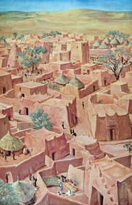 Zinder，来自非洲的绘画和绘画，在雪铁龙中心非洲探险期间执行，第二个哈尔德奥杜 - 杜布勒伊任务，酒吧。巴黎，1927年 作者 亚历山大·雅科夫列夫