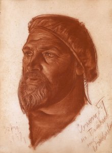 建筑师Leonid Romanovich Sologub的肖像1884-1956，1933年