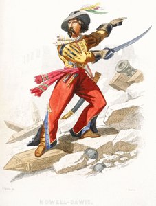 威尔士海盗豪威尔-戴维斯，19 世纪中期（彩色雕刻） 作者 亚历山大（仿）德贝尔