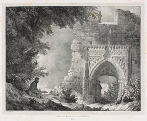 旧法国的风景如画和浪漫之旅：1824年白女王宫殿的废墟。