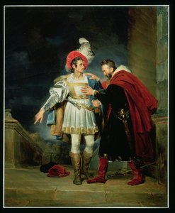 Rodrigo de Vivar，El Cid（c.1043-99）和他的父亲Don Diego，c.1827 作者 亚历山大·埃瓦里斯特·弗拉戈纳尔
