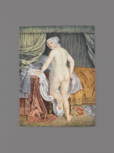 上床睡觉的女士，J. Van Loo 之后（绘画） 作者 