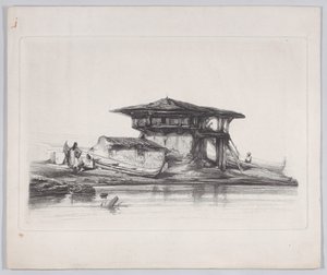 士麦那的一所房子，1839年。 作者 亚历山大·加布里埃尔·戴尚