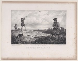野外打猎》，出自《打猎场景》系列，1829年。 作者 亚历山大·加布里埃尔·戴尚