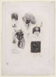 草图的叶子，1833-38。 作者 亚历山大·加布里埃尔·戴尚