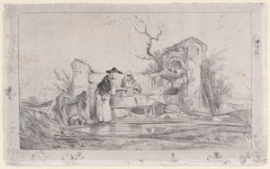 洗衣女工》，1833-38。 作者 亚历山大·加布里埃尔·戴尚