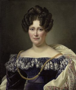 约翰娜·亨利埃特·恩格伦（Johanna Henriette Engelen，1789-1878 年），丹尼尔·弗朗西斯·沙斯的第二任妻子 作者 Alexandre Jean Dubois Drahonet（艺术家签名）