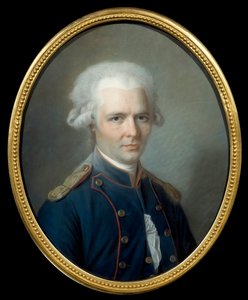 法国作家皮埃尔-乔德洛-德-拉克洛（1741-1803）的肖像粉彩画，归属于亚历山大-库查尔斯基（1741-1819）。18世纪的太阳。0,55x0,45米 亚眠，贝尼酒店博物馆 - 法国作家皮埃尔-乔德罗斯-德-拉克斯的肖像