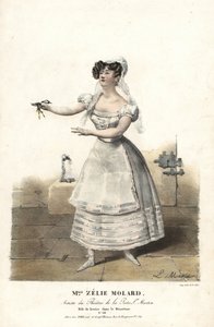 舞蹈家Zelie Molard小姐和Louise在小Francois-Alexis Blache的Le Deserteur中，由Dauberval编排，圣马丁门剧院。 作者 亚历山大·玛丽·科林