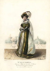 Marie Dorval或Allan Dorval夫人饰演Elisabeth女王，Jean-Baptiste Blache和Henri Lemaire的Le Chateau de Kenilworth，圣马丁门剧院。 作者 亚历山大·玛丽·科林