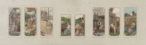 库尔贝瓦市政厅草图：节日。休息。作品。年轻的女孩。母亲。奉献。祖母。教育