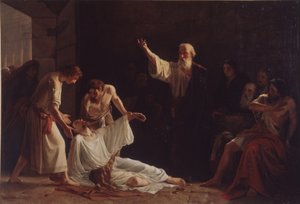 亚拿尼亚和撒非喇的惩罚, 1865年 作者 阿列克谢·阿列克谢耶维奇·哈拉莫夫