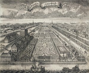 涅瓦河上的夏日花园景色，1717年