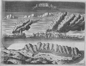 1710年6月13日围攻维堡的场景，1715年 作者 阿列克谢·伊万诺维奇·罗斯托夫采夫