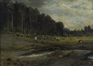 麋鹿岛和Sokolniki，1869年。 作者 阿列克谢·康德拉季耶维奇·萨夫拉索夫