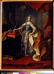 俄罗斯女皇凯瑟琳二世（1729-1796 年）的肖像。阿列克谢-彼得洛维奇-安特罗波夫（1716-1795 年）的画作，布面油画